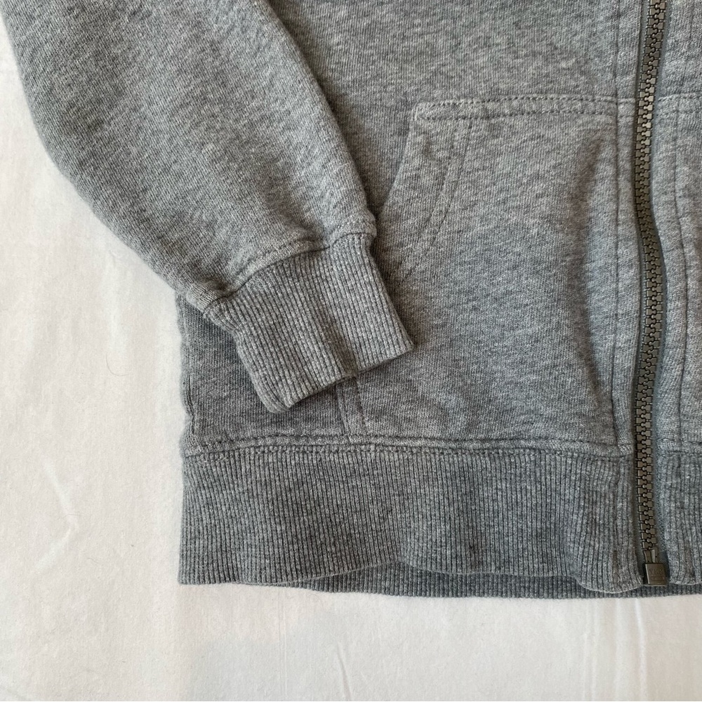 HANNA ANDERSSON Sherpa Lined Hoodie Zip Sweatshirt Sweater Jacket Grey Stripe - Picture 6 of 14